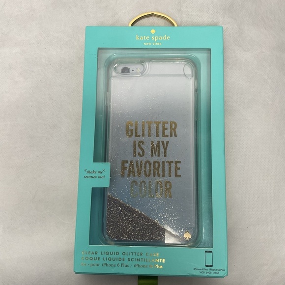 kate spade Other - Kate Spade Gold Glitter Phone Case